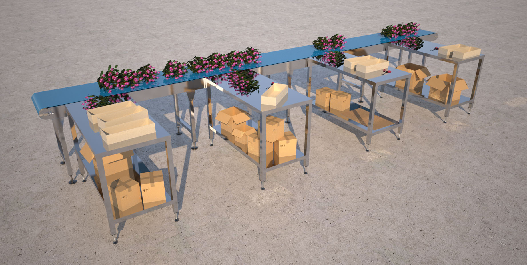 Flower Packing Packing Tables by Spaceguard