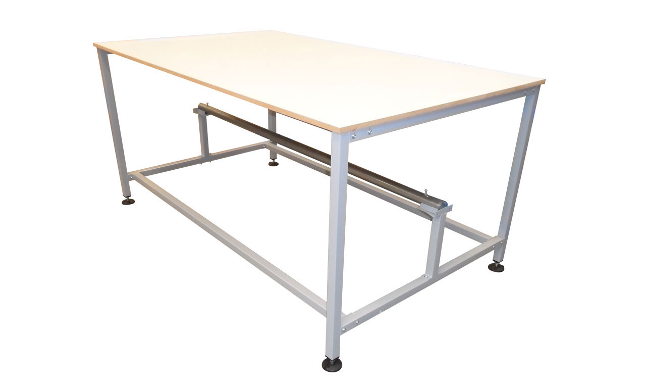 heavydutypackingtablewithrollholder Packing Tables by Spaceguard