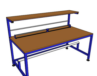 Packing Table with both holders and cutter