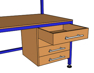 Packing Table with Drawer