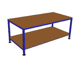Packing Table with lower shelf