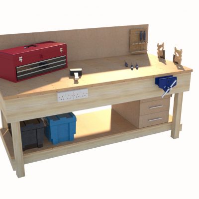 Wooden Workbench – L1800 x W750